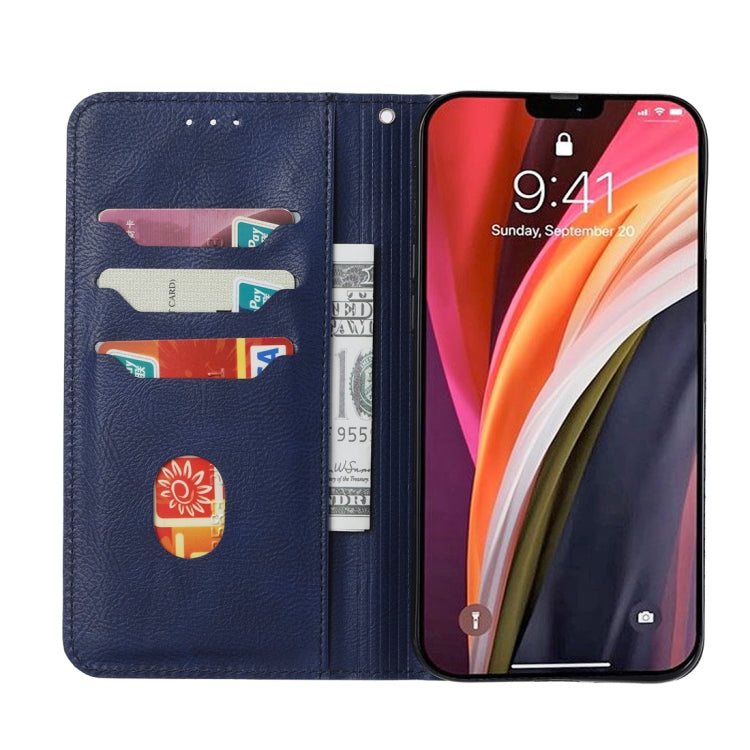 For iPhone 12 / 12 Pro Magnetic Horizontal Flip Leather Case with Holder & Card Slots & Wallet