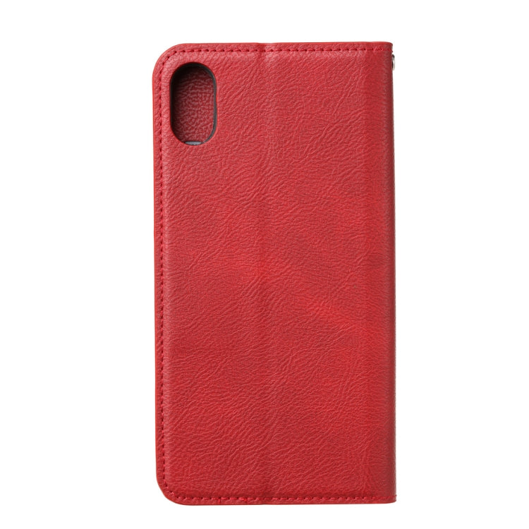 For iPhone XS Max Magnetic Horizontal Flip Leather Case with Holder & Card Slots & Wallet