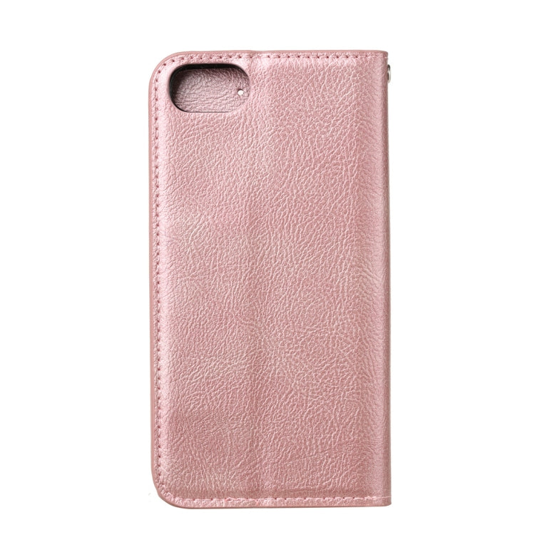 For iPhone SE 2022 / SE 2020 / 8 / 7 / 6 Magnetic Horizontal Flip Leather Case with Holder & Card Slots & Wallet