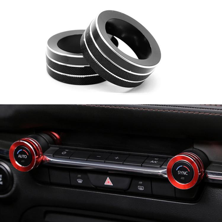 For Mazda Axela CX-30 2020-2022 2pcs Multimedia / Central Control Knob Metal Decorative Ring