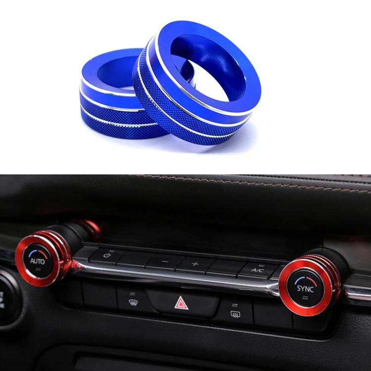 For Mazda Axela CX-30 2020-2022 2pcs Multimedia / Central Control Knob Metal Decorative Ring
