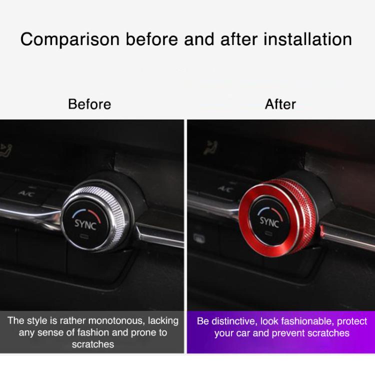 For Mazda Axela CX-30 2020-2022 2pcs Multimedia / Central Control Knob Metal Decorative Ring