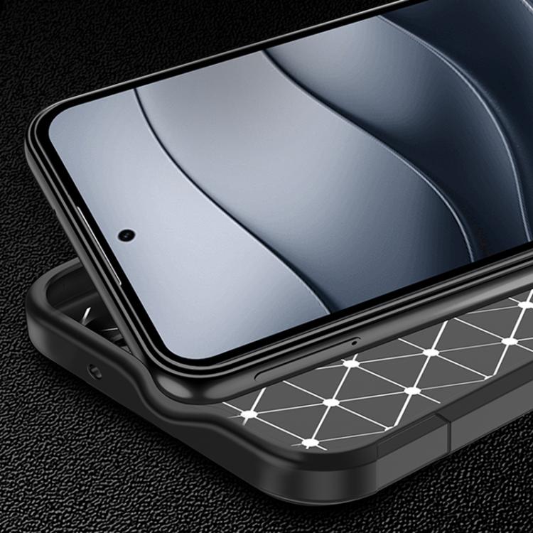 For Samsung Galaxy XCover7 Pro Carbon Fiber Texture Shockproof TPU Phone Case - Black