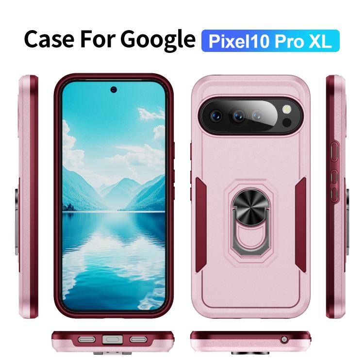 For Google Pixel 10 Pro XL Pioneer Armor Heavy Duty PC + TPU Phone Case with Holder