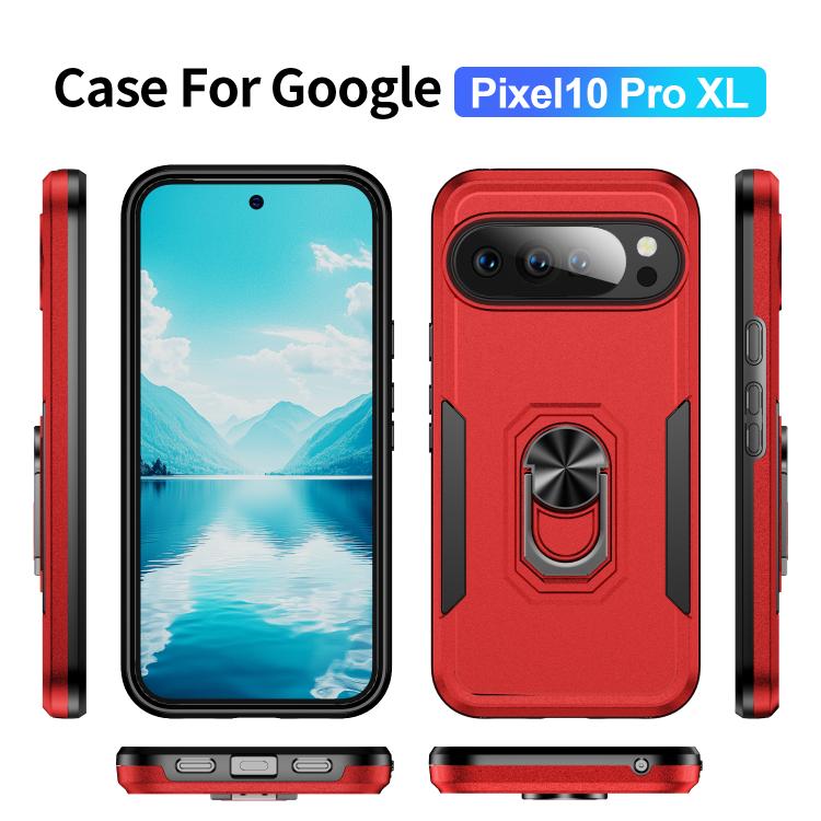 For Google Pixel 10 Pro XL Pioneer Armor Heavy Duty PC + TPU Phone Case with Holder