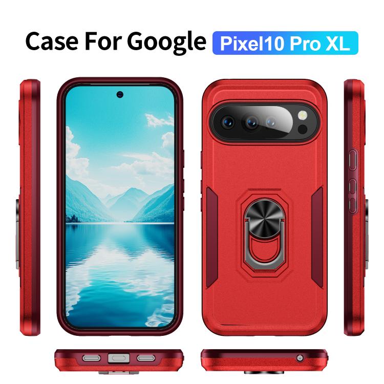 For Google Pixel 10 Pro XL Pioneer Armor Heavy Duty PC + TPU Phone Case with Holder