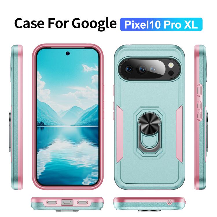 For Google Pixel 10 Pro XL Pioneer Armor Heavy Duty PC + TPU Phone Case with Holder