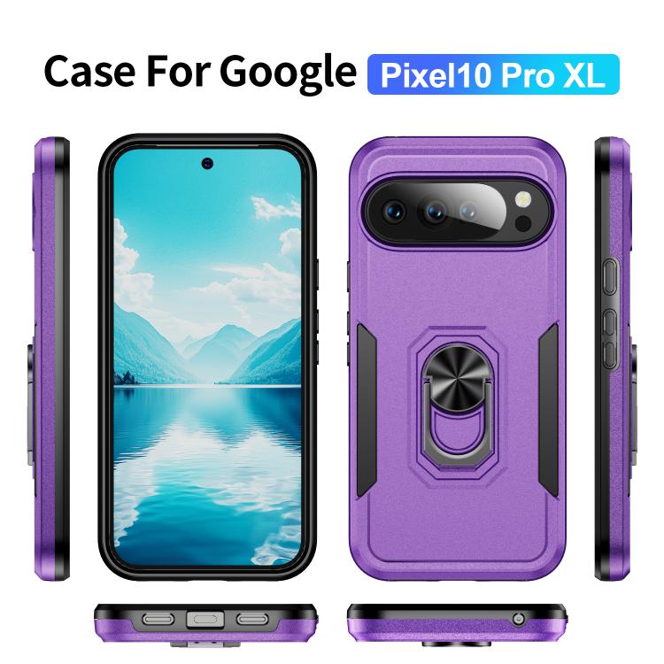For Google Pixel 10 Pro XL Pioneer Armor Heavy Duty PC + TPU Phone Case with Holder