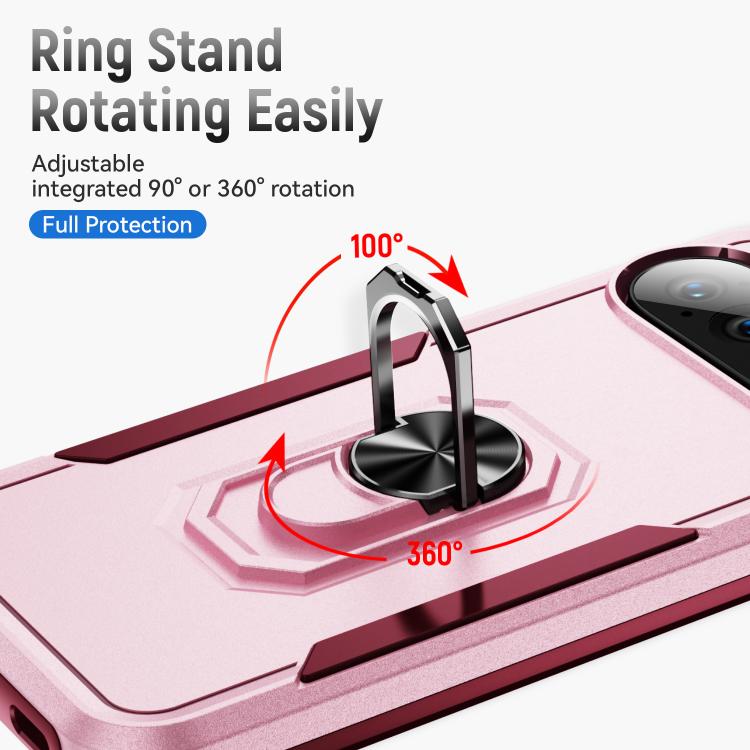 For Google Pixel 10 Pro Pioneer Armor Heavy Duty PC + TPU Phone Case with Holder