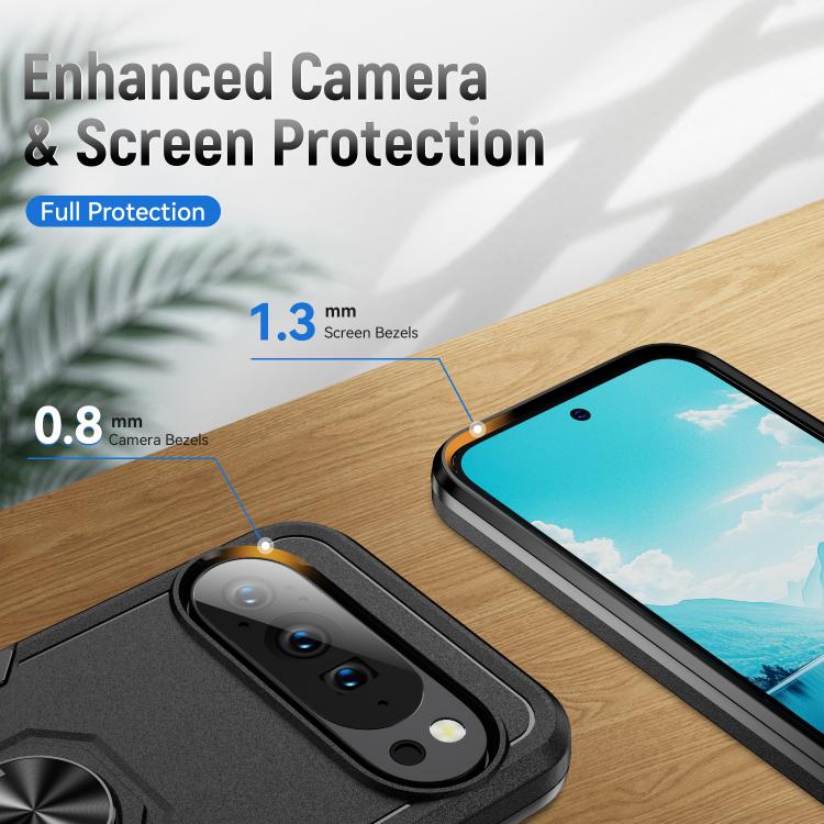 For Google Pixel 10 Pro Pioneer Armor Heavy Duty PC + TPU Phone Case with Holder