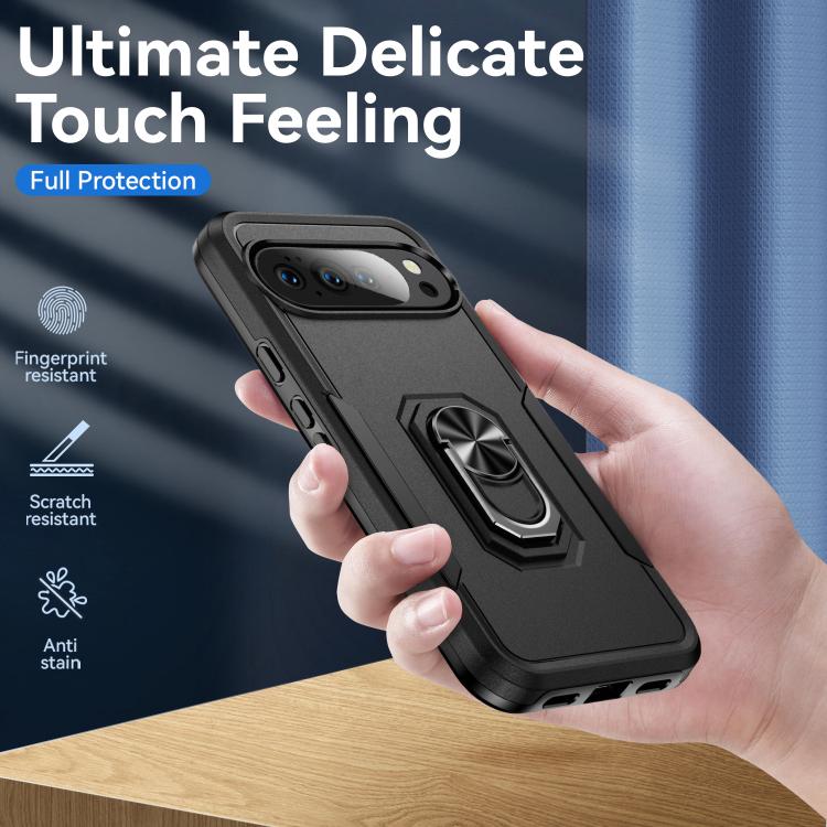 For Google Pixel 10 Pro Pioneer Armor Heavy Duty PC + TPU Phone Case with Holder