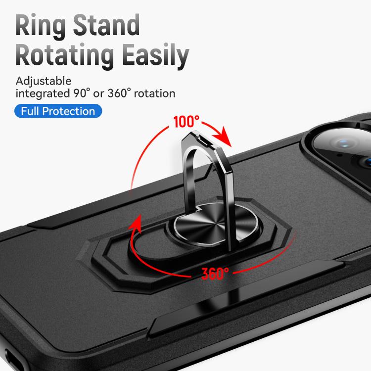 For Google Pixel 10 Pro Pioneer Armor Heavy Duty PC + TPU Phone Case with Holder