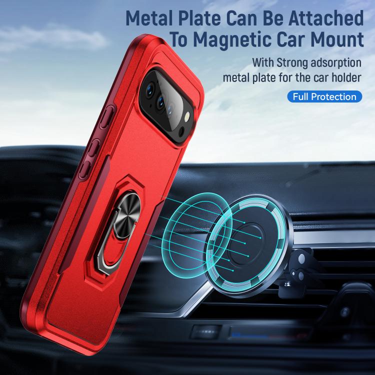 For Google Pixel 10 Pro Pioneer Armor Heavy Duty PC + TPU Phone Case with Holder