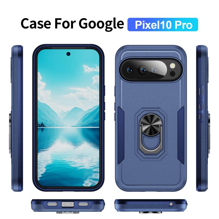 For Google Pixel 10 Pro Pioneer Armor Heavy Duty PC + TPU Phone Case with Holder