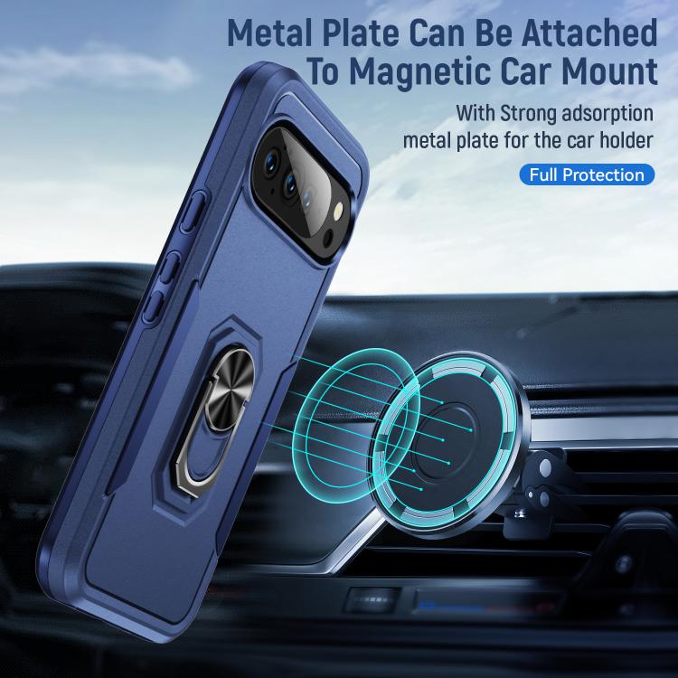 For Google Pixel 10 Pro Pioneer Armor Heavy Duty PC + TPU Phone Case with Holder