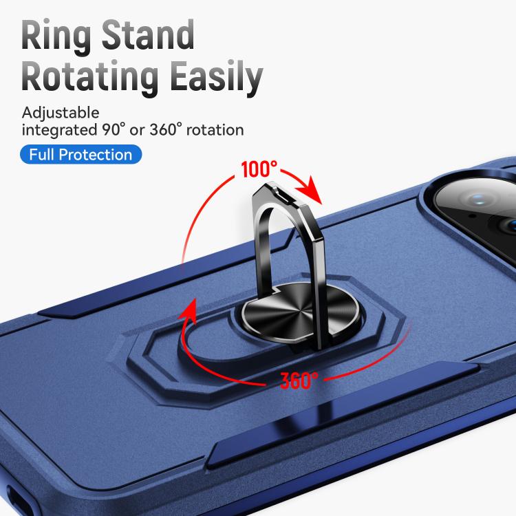 For Google Pixel 10 Pro Pioneer Armor Heavy Duty PC + TPU Phone Case with Holder