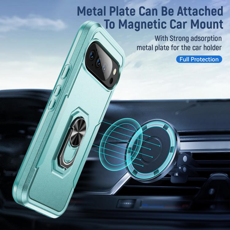 For Google Pixel 10 Pro Pioneer Armor Heavy Duty PC + TPU Phone Case with Holder
