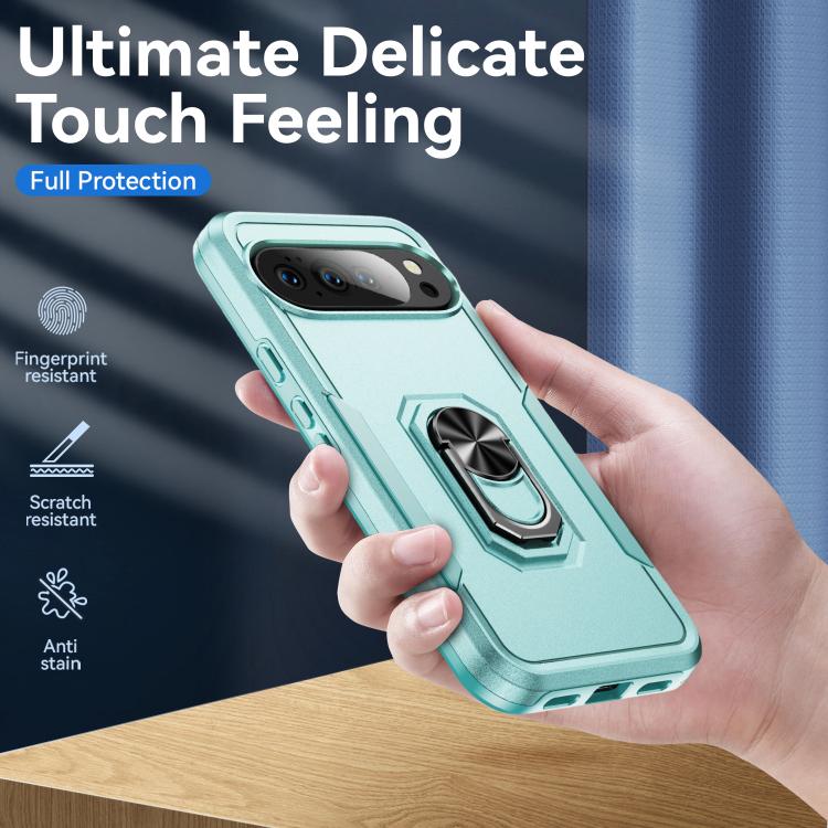 For Google Pixel 10 Pro Pioneer Armor Heavy Duty PC + TPU Phone Case with Holder