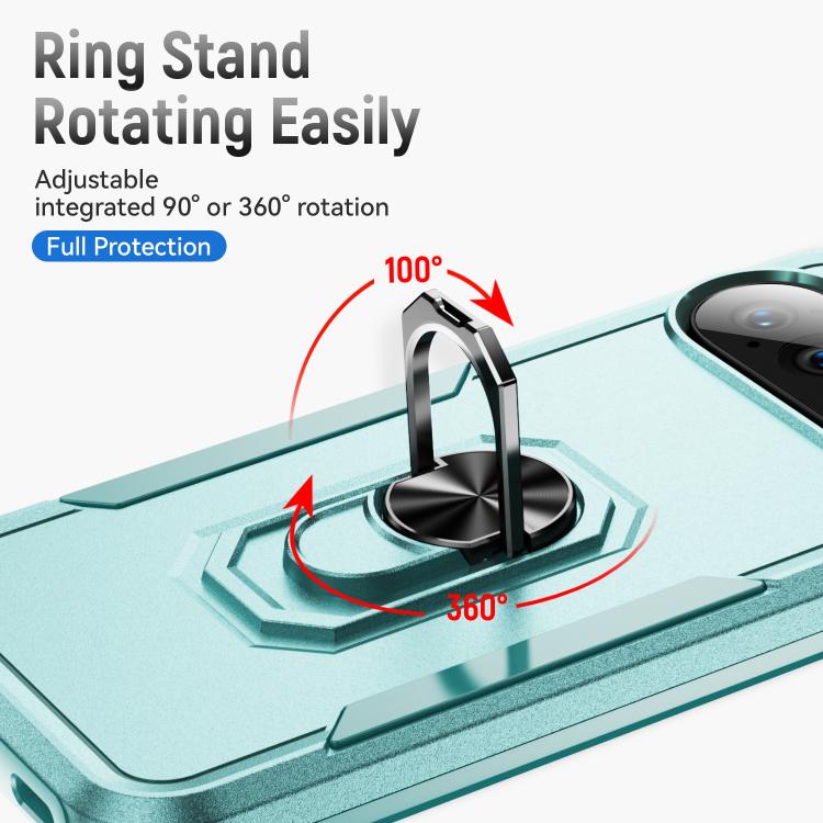 For Google Pixel 10 Pro Pioneer Armor Heavy Duty PC + TPU Phone Case with Holder