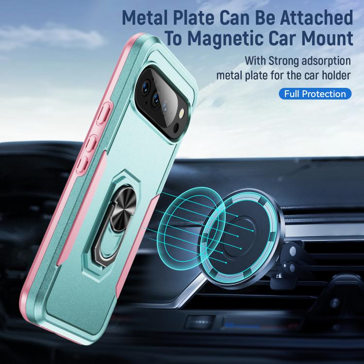 For Google Pixel 10 Pro Pioneer Armor Heavy Duty PC + TPU Phone Case with Holder