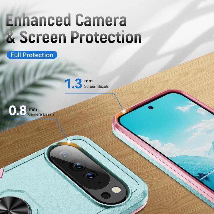 For Google Pixel 10 Pro Pioneer Armor Heavy Duty PC + TPU Phone Case with Holder