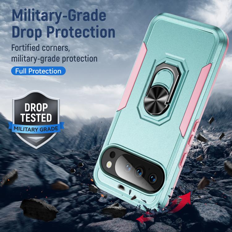 For Google Pixel 10 Pro Pioneer Armor Heavy Duty PC + TPU Phone Case with Holder