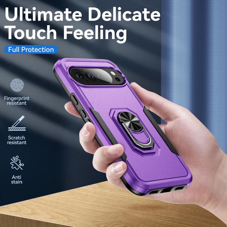 For Google Pixel 10 Pro Pioneer Armor Heavy Duty PC + TPU Phone Case with Holder