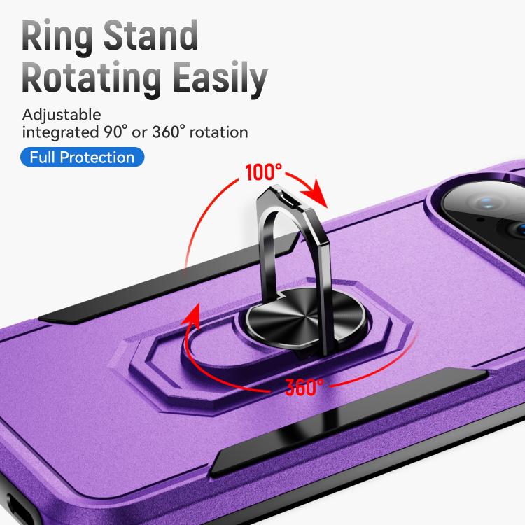 For Google Pixel 10 Pro Pioneer Armor Heavy Duty PC + TPU Phone Case with Holder
