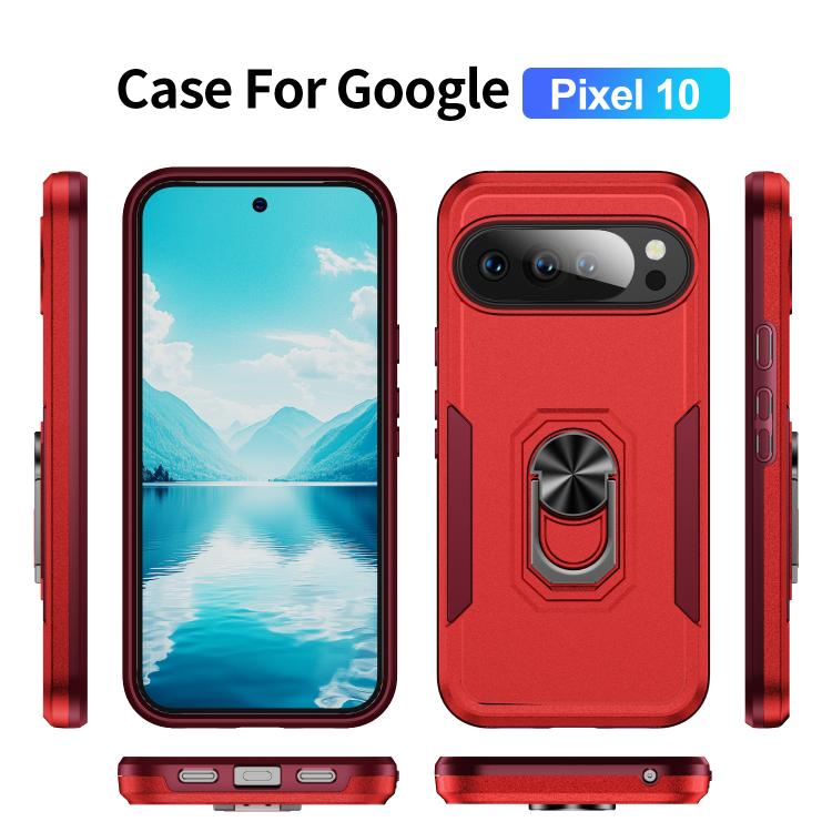 For Google Pixel 10 Pioneer Armor Heavy Duty PC + TPU Phone Case with Holder