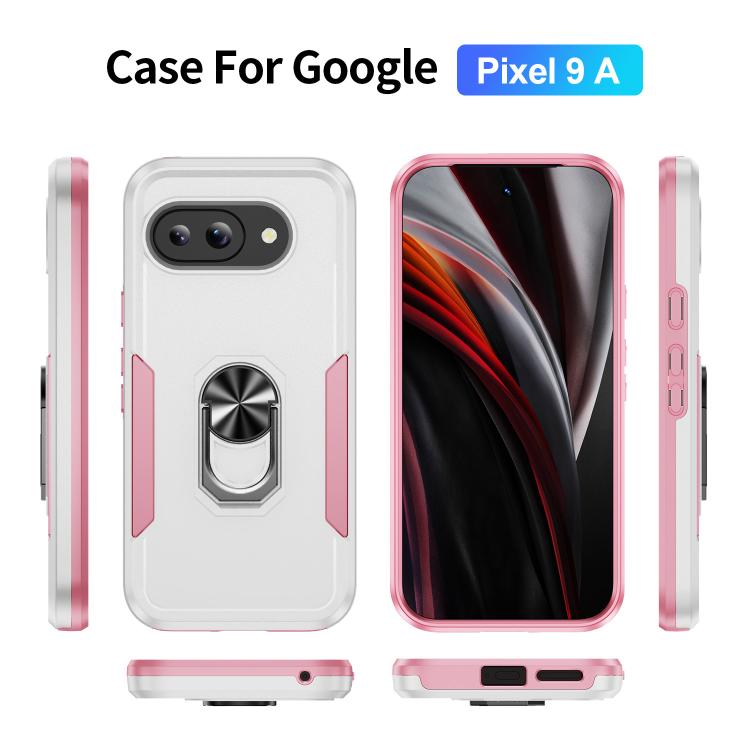 For Google Pixel 9a Pioneer Armor Heavy Duty PC + TPU Phone Case with Holder