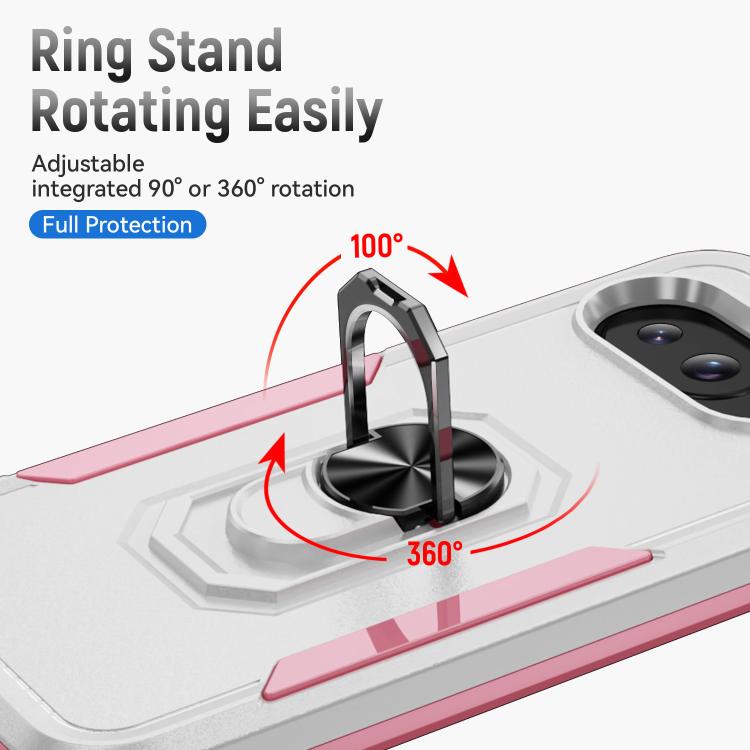 For Google Pixel 9a Pioneer Armor Heavy Duty PC + TPU Phone Case with Holder