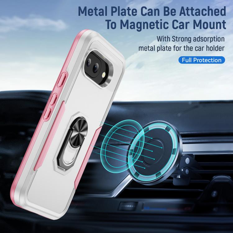 For Google Pixel 9a Pioneer Armor Heavy Duty PC + TPU Phone Case with Holder