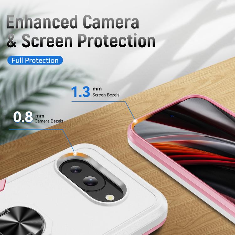 For Google Pixel 9a Pioneer Armor Heavy Duty PC + TPU Phone Case with Holder