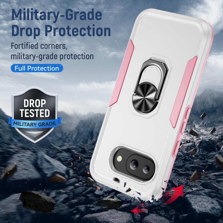 For Google Pixel 9a Pioneer Armor Heavy Duty PC + TPU Phone Case with Holder