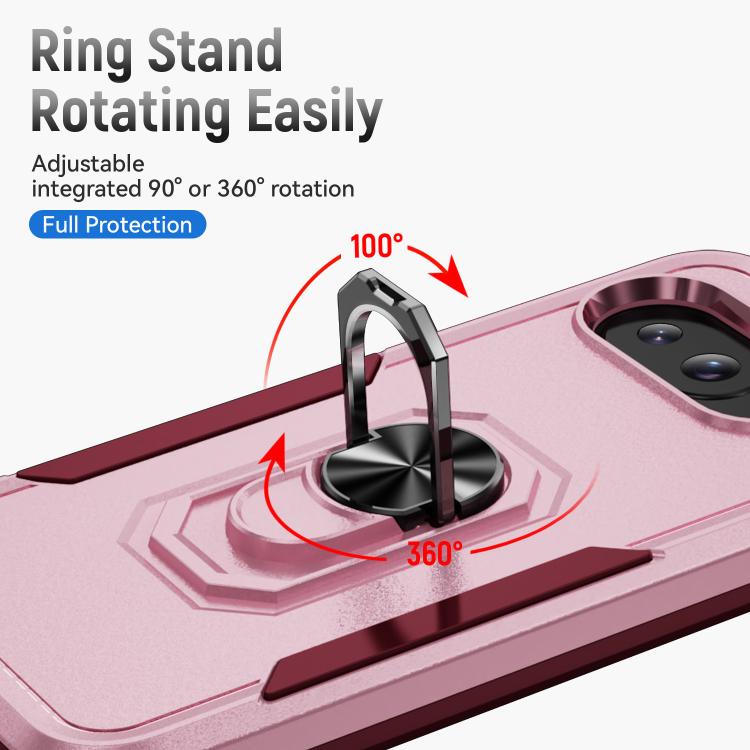 For Google Pixel 9a Pioneer Armor Heavy Duty PC + TPU Phone Case with Holder