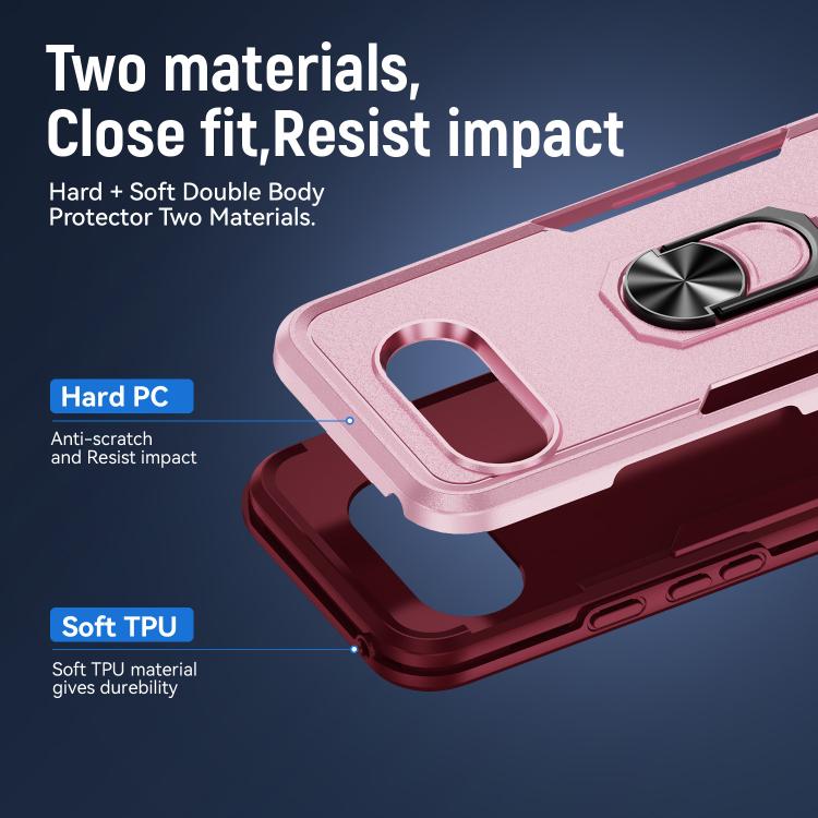 For Google Pixel 9a Pioneer Armor Heavy Duty PC + TPU Phone Case with Holder