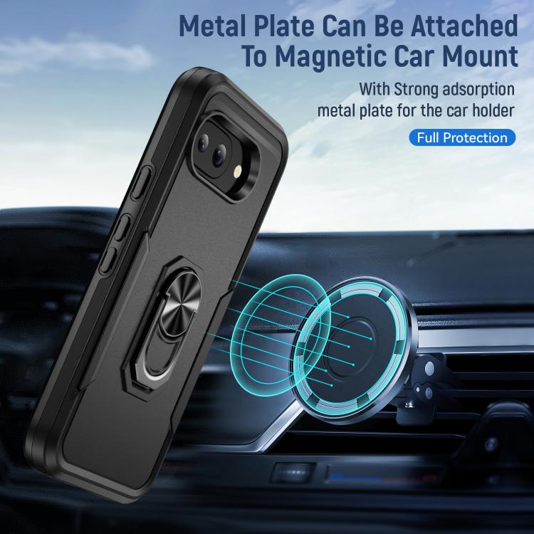 For Google Pixel 9a Pioneer Armor Heavy Duty PC + TPU Phone Case with Holder