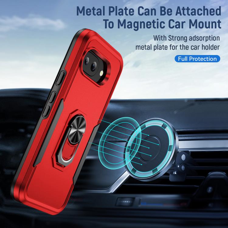 For Google Pixel 9a Pioneer Armor Heavy Duty PC + TPU Phone Case with Holder
