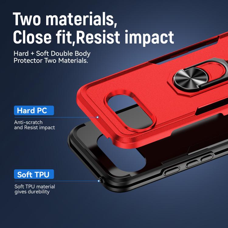 For Google Pixel 9a Pioneer Armor Heavy Duty PC + TPU Phone Case with Holder