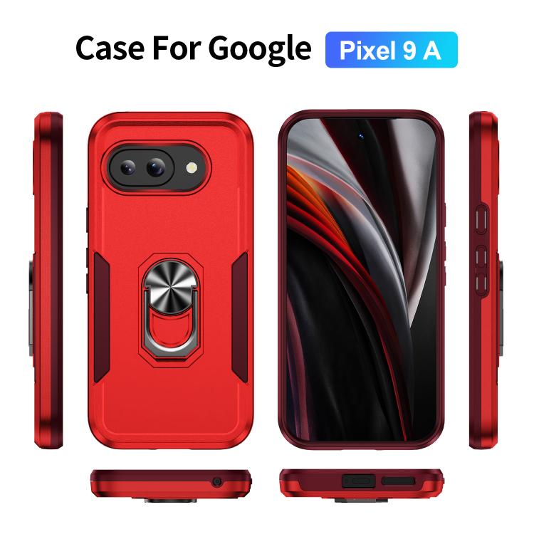 For Google Pixel 9a Pioneer Armor Heavy Duty PC + TPU Phone Case with Holder