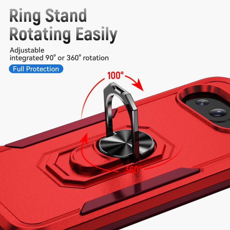 For Google Pixel 9a Pioneer Armor Heavy Duty PC + TPU Phone Case with Holder