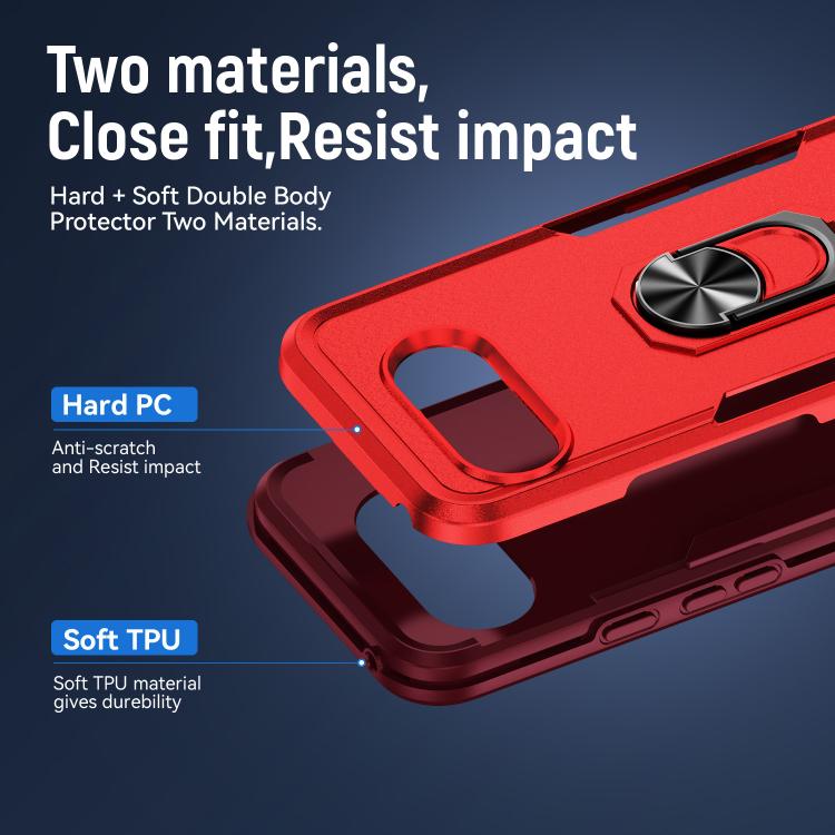 For Google Pixel 9a Pioneer Armor Heavy Duty PC + TPU Phone Case with Holder
