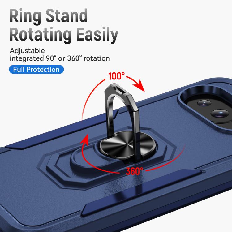 For Google Pixel 9a Pioneer Armor Heavy Duty PC + TPU Phone Case with Holder
