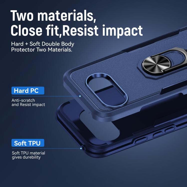 For Google Pixel 9a Pioneer Armor Heavy Duty PC + TPU Phone Case with Holder