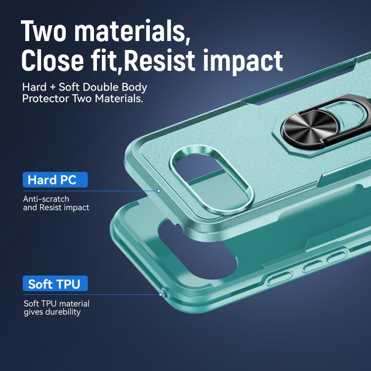 For Google Pixel 9a Pioneer Armor Heavy Duty PC + TPU Phone Case with Holder