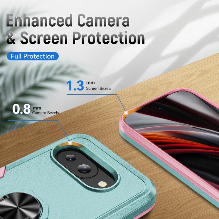 For Google Pixel 9a Pioneer Armor Heavy Duty PC + TPU Phone Case with Holder
