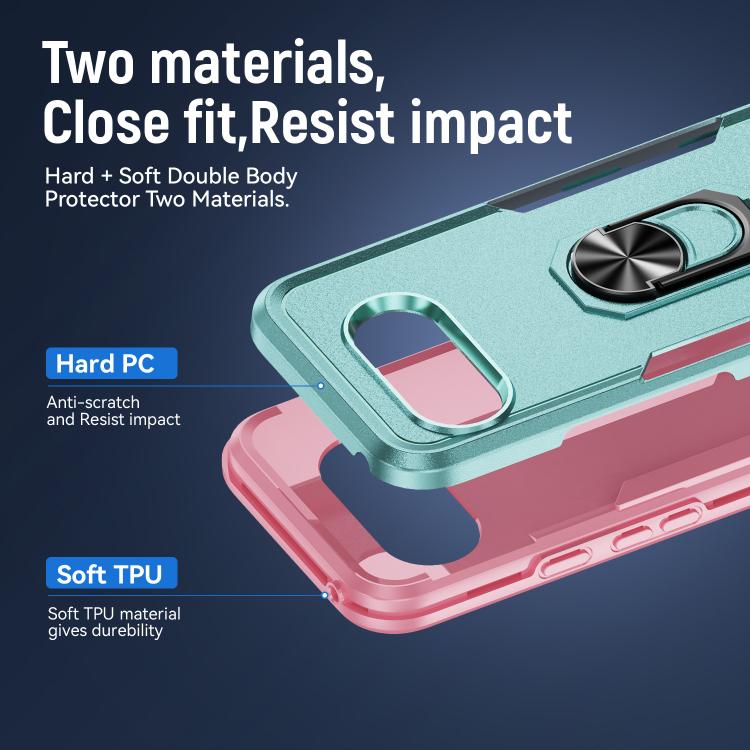 For Google Pixel 9a Pioneer Armor Heavy Duty PC + TPU Phone Case with Holder