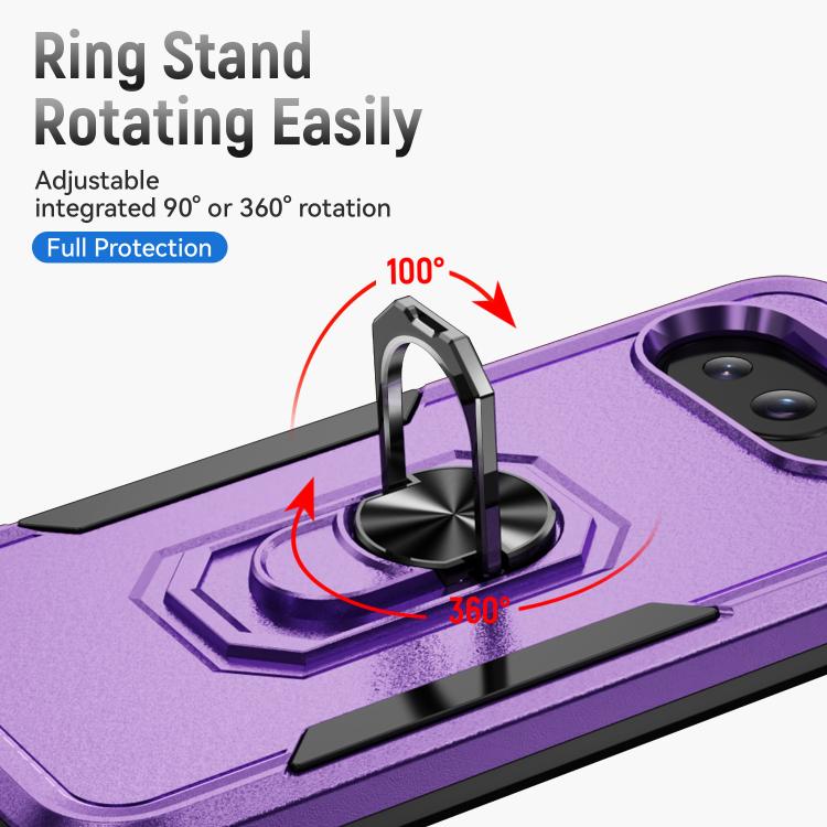 For Google Pixel 9a Pioneer Armor Heavy Duty PC + TPU Phone Case with Holder