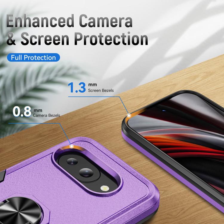 For Google Pixel 9a Pioneer Armor Heavy Duty PC + TPU Phone Case with Holder
