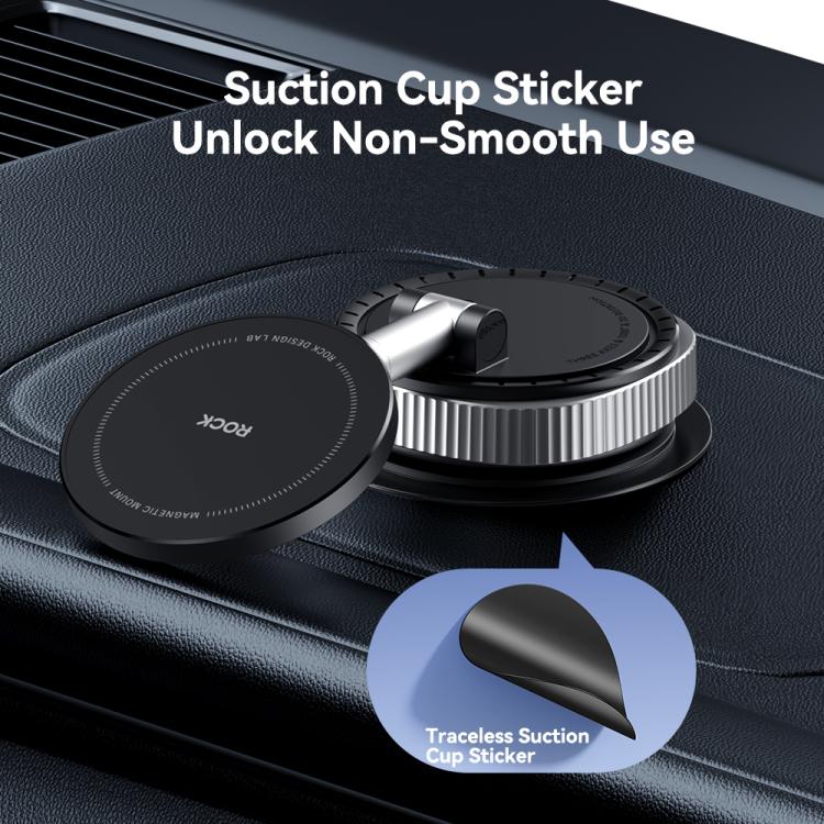 ROCK Q16 RPH1016 Car Electric Vacuum Suction Cup Magnetic Phone Holder - Black
